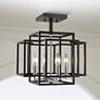 1_Titania 14"W Black and Brushed Nickel 4-Light Ceiling Light