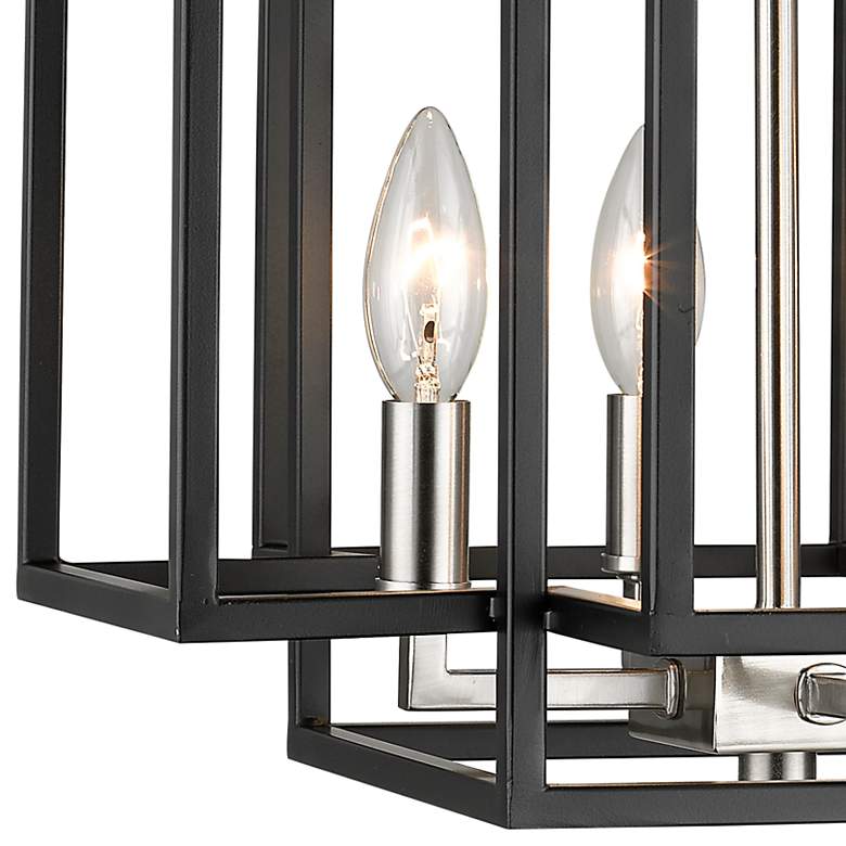 Image 3 Titania 14"W Black and Brushed Nickel 4-Light Ceiling Light more views