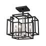 4_Titania 14"W Black and Brushed Nickel 4-Light Ceiling Light more views