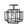6_Titania 14"W Black and Brushed Nickel 4-Light Ceiling Light more views