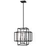 1_Titania 18" Wide Black and Brushed Nickel 4-Light Pendant