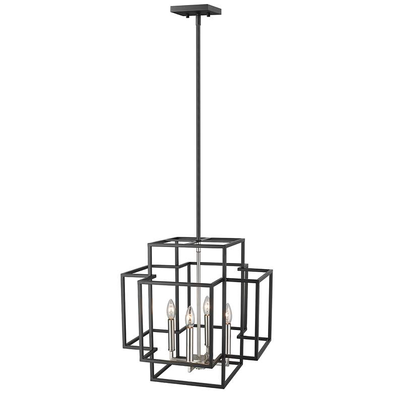 Image 5 Titania 18" Wide Black and Brushed Nickel 4-Light Pendant more views