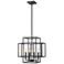 Titania 18" Wide Matte Black 4-Light Pendant