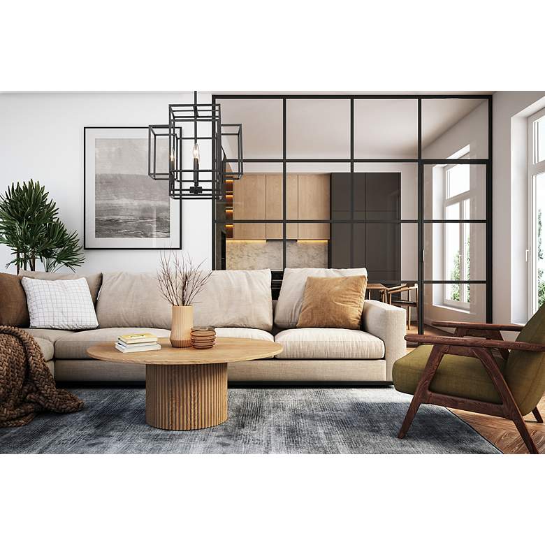 Image 4 Titania 18" Wide Matte Black 4-Light Pendant more views