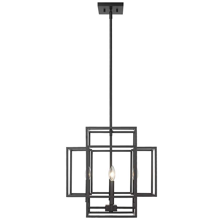 Image 5 Titania 18" Wide Matte Black 4-Light Pendant more views