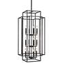 3_Titania 20" Wide Matte Black 12-Light Geometric Pendant