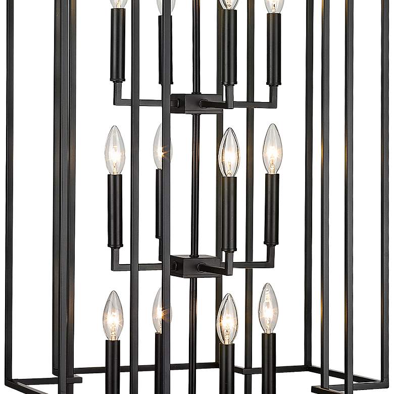 Image 4 Titania 20" Wide Matte Black 12-Light Geometric Pendant more views