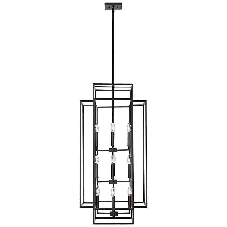 Image 7 Titania 20" Wide Matte Black 12-Light Geometric Pendant more views