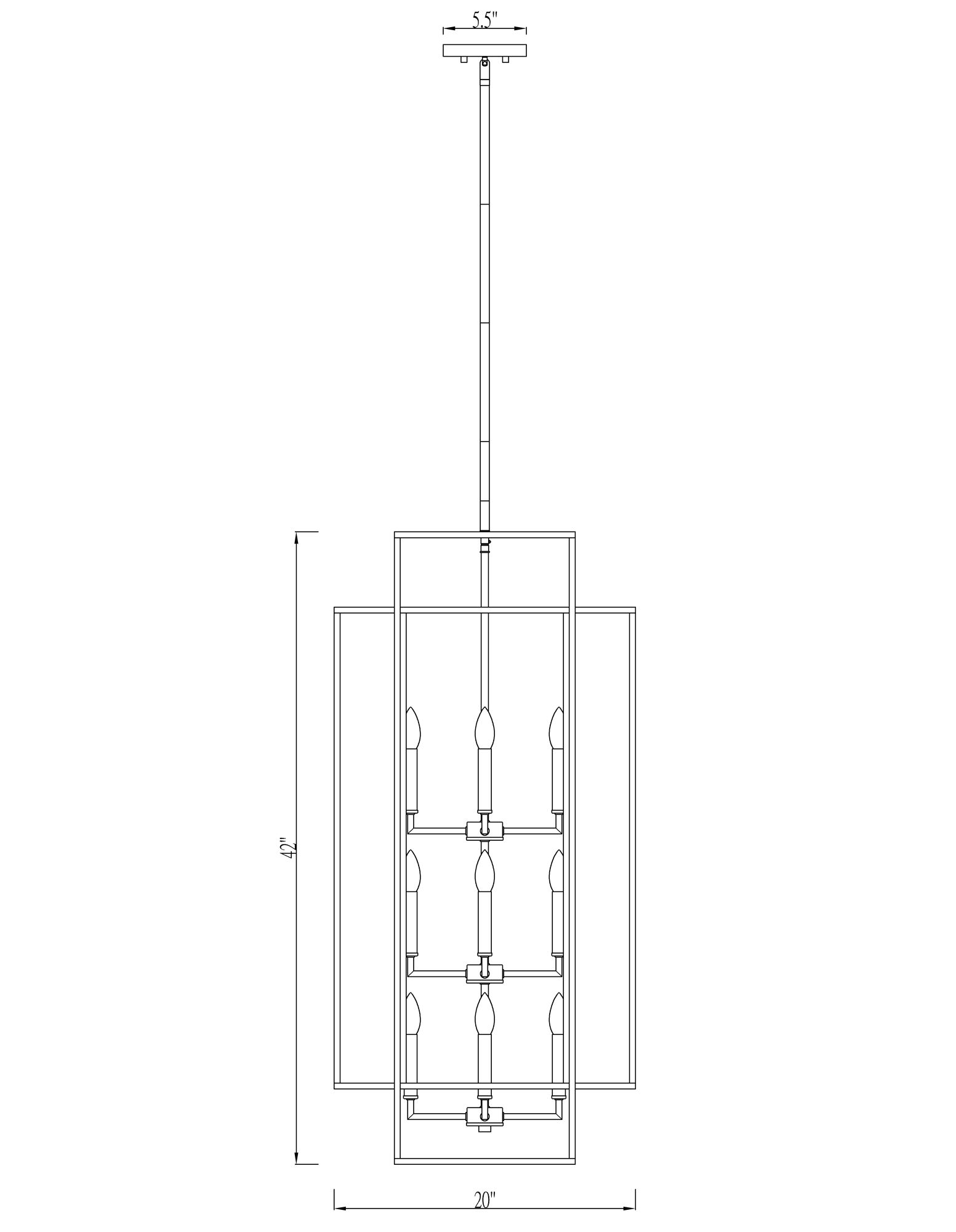 Titania 20" Wide Matte Black 12-Light Geometric Pendant in scene