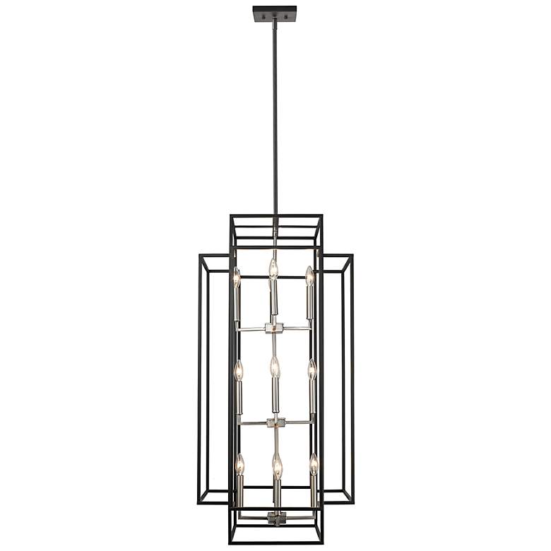 Image 5 Titania 20"W Black And Brushed Nickel 12-Light Chandelier more views