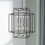 1_Titania 22" Wide Black and Brushed Nickel 8-Light Pendant