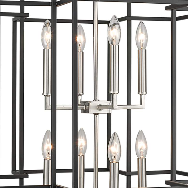 Image 3 Titania 22 inch Wide Black and Brushed Nickel 8-Light Pendant more views