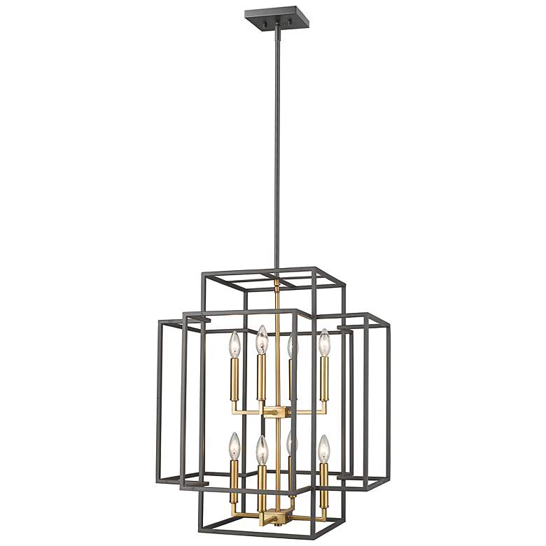 Image 1 Titania 22" Wide Bronze and Olde Brass 8-Light Chandelier