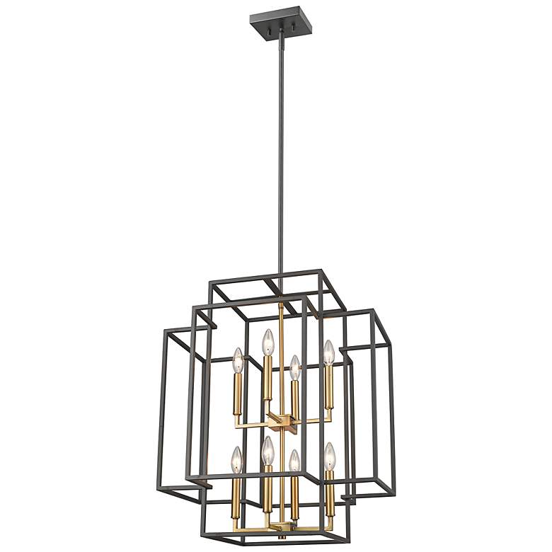 Image 3 Titania 22" Wide Bronze and Olde Brass 8-Light Chandelier more views