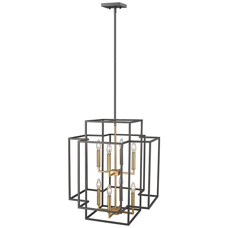 Image 4 Titania 22" Wide Bronze and Olde Brass 8-Light Chandelier more views