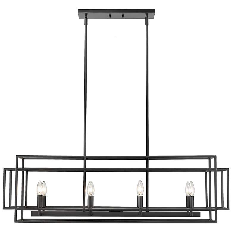Image 6 Titania 44" Wide Matte Black 8-Light Linear Pendant more views