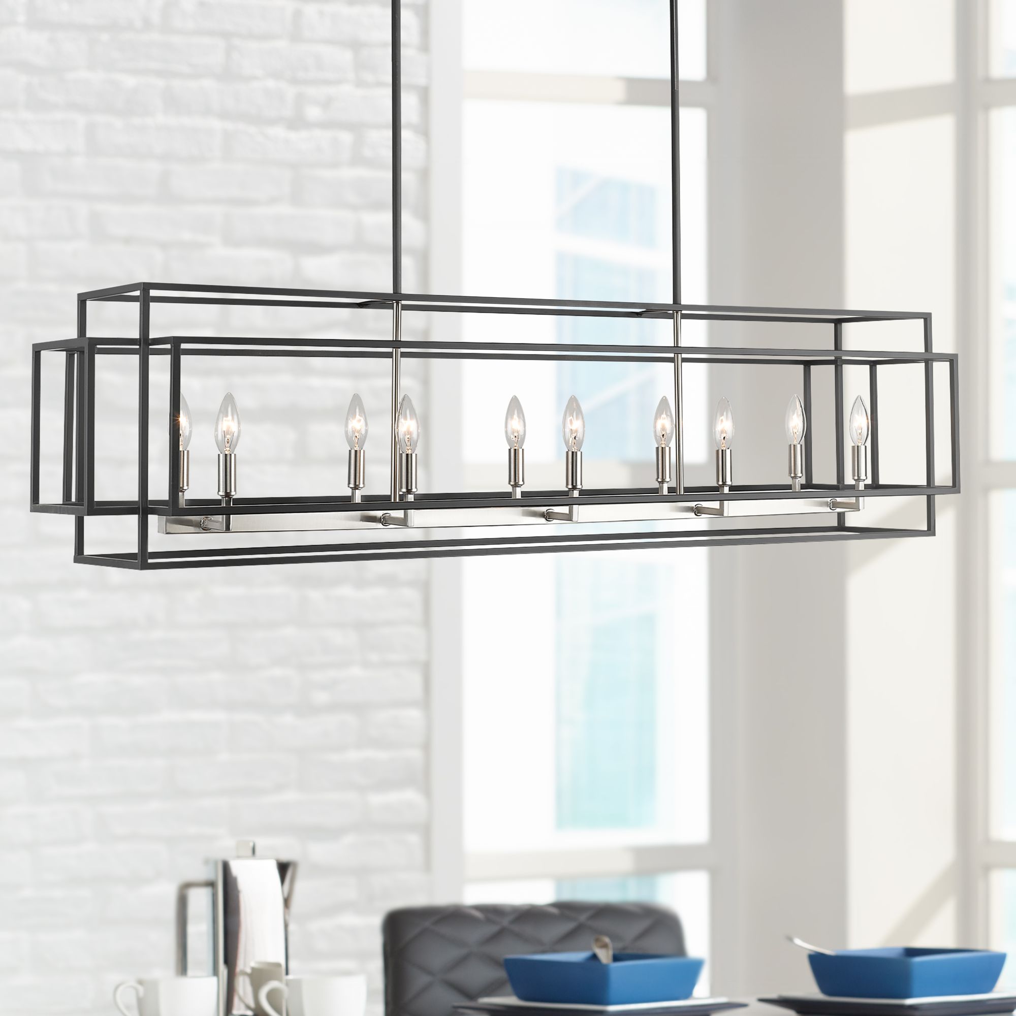 brushed nickel pendant lighting for kitchen island