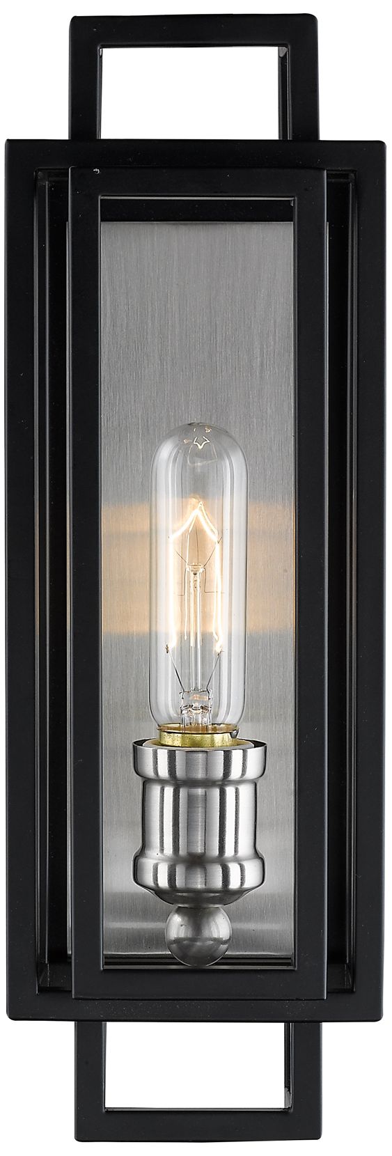 Image 4 Titania by Z-Lite Black + Brushed Nickel 4.75 inch 1 Light Wall Sconce more views