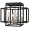 Titania by Z-Lite Black + Brushed Nickel 4 Light Flush Mount