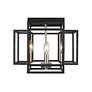 2_Titania by Z-Lite Black + Brushed Nickel 4 Light Flush Mount more views