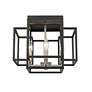 3_Titania by Z-Lite Black + Brushed Nickel 4 Light Flush Mount more views