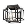 5_Titania by Z-Lite Black + Brushed Nickel 4 Light Flush Mount more views