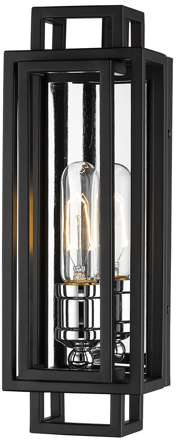Titania by Z-Lite Black + Chrome 4.75 inch 1 Light Wall Sconce
