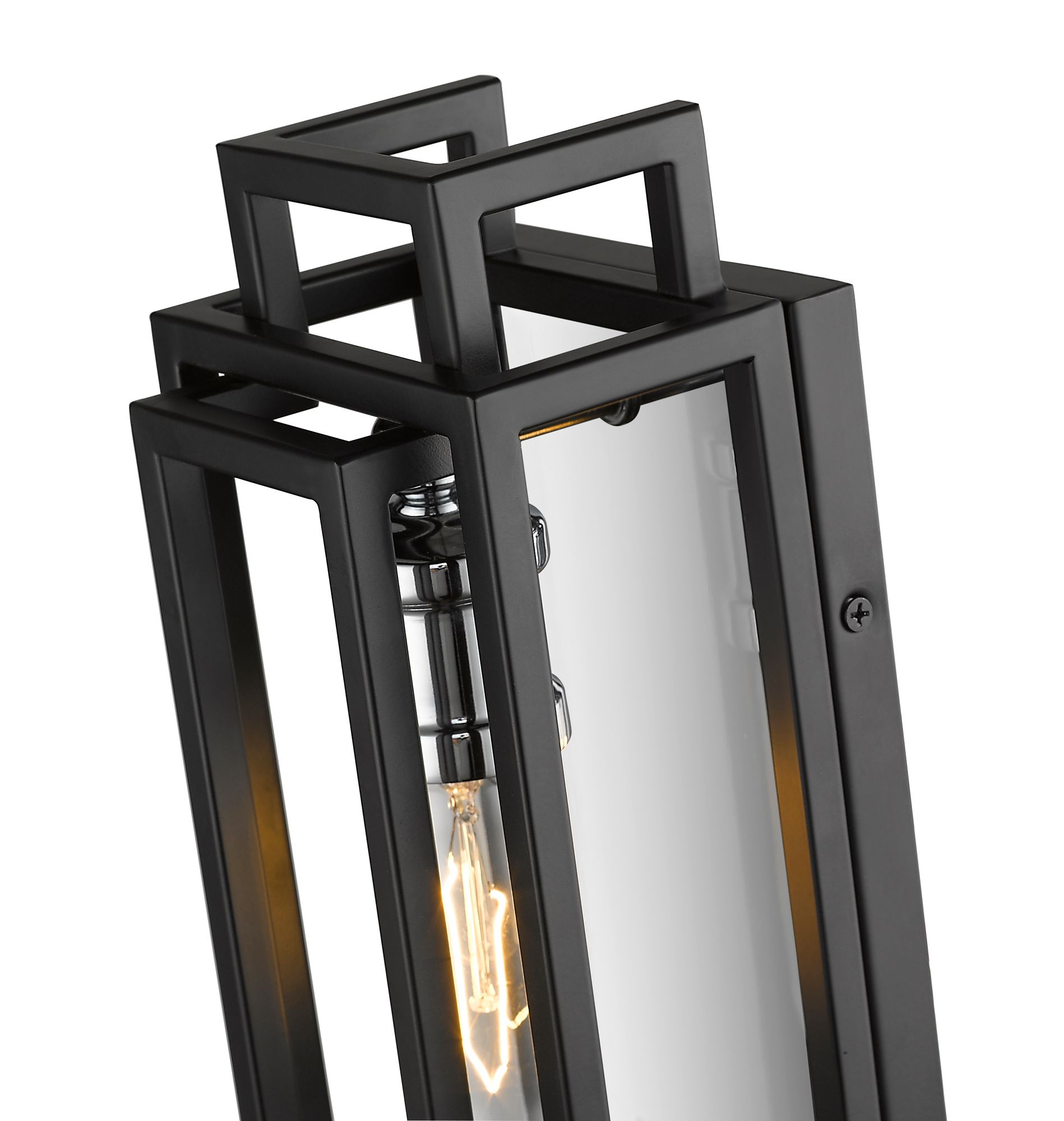 Image 7 Titania by Z-Lite Black + Chrome 4.75 inch 1 Light Wall Sconce more views