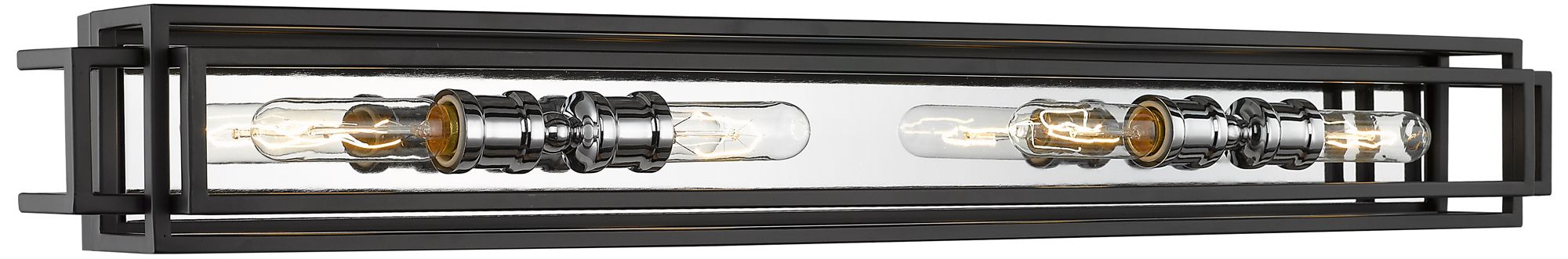 Titania by Z-Lite Black + Chrome 40 inch 4 Light Vanity