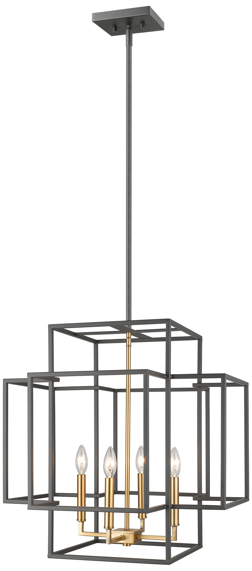 Titania by Z-Lite Bronze + Olde Brass 22 inch 4 Light Pendant