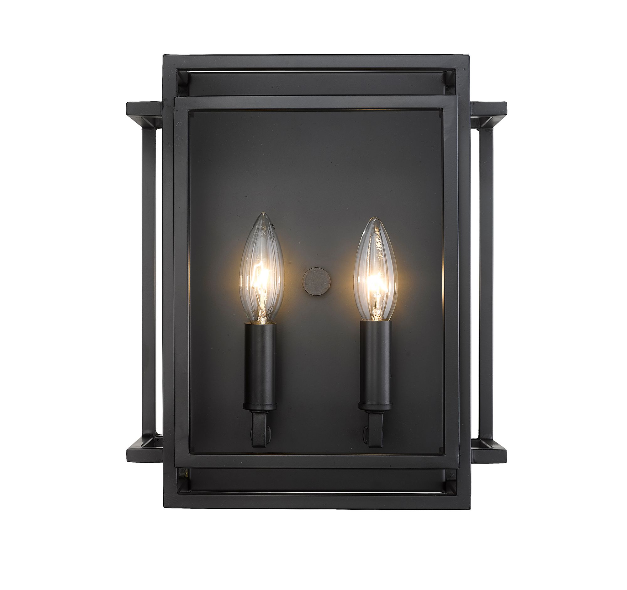 Image 5 Titania by Z-Lite Matte Black 10 inch 2 Light Wall Sconce more views