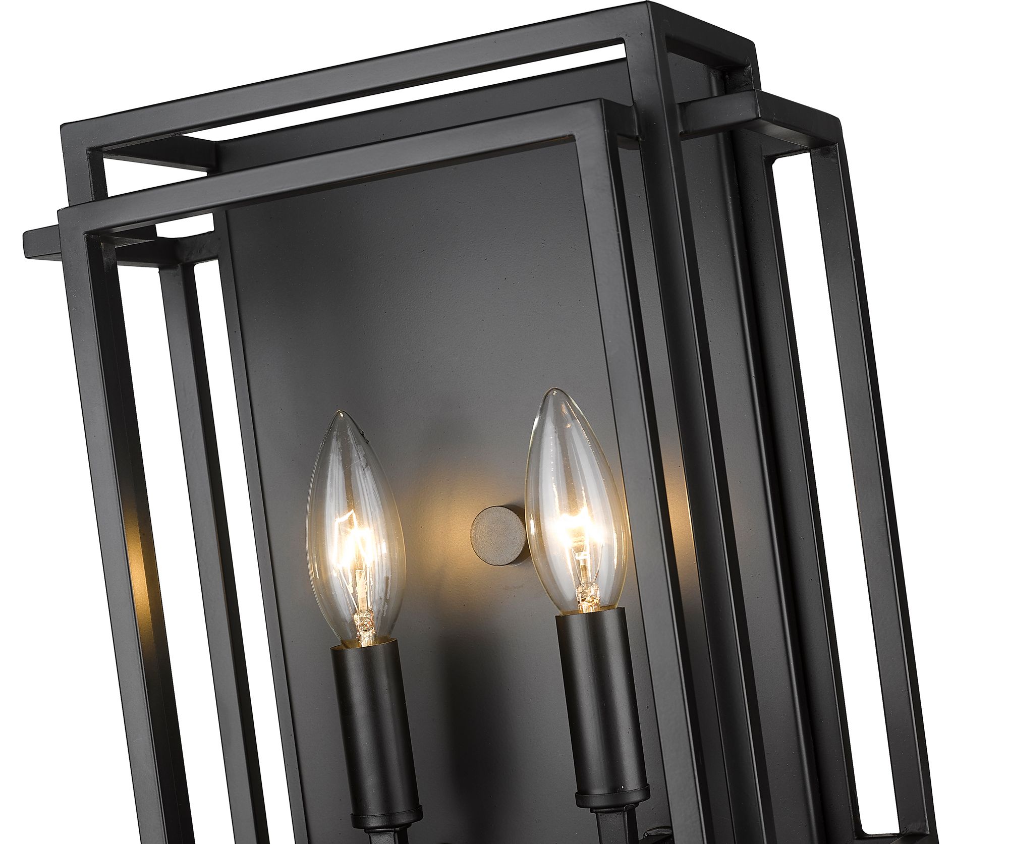 Image 7 Titania by Z-Lite Matte Black 10 inch 2 Light Wall Sconce more views