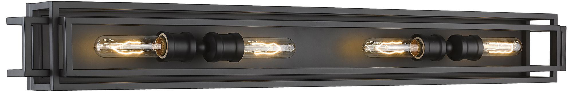 Titania by Z-Lite Matte Black 4.75 inch 4 Light Vanity