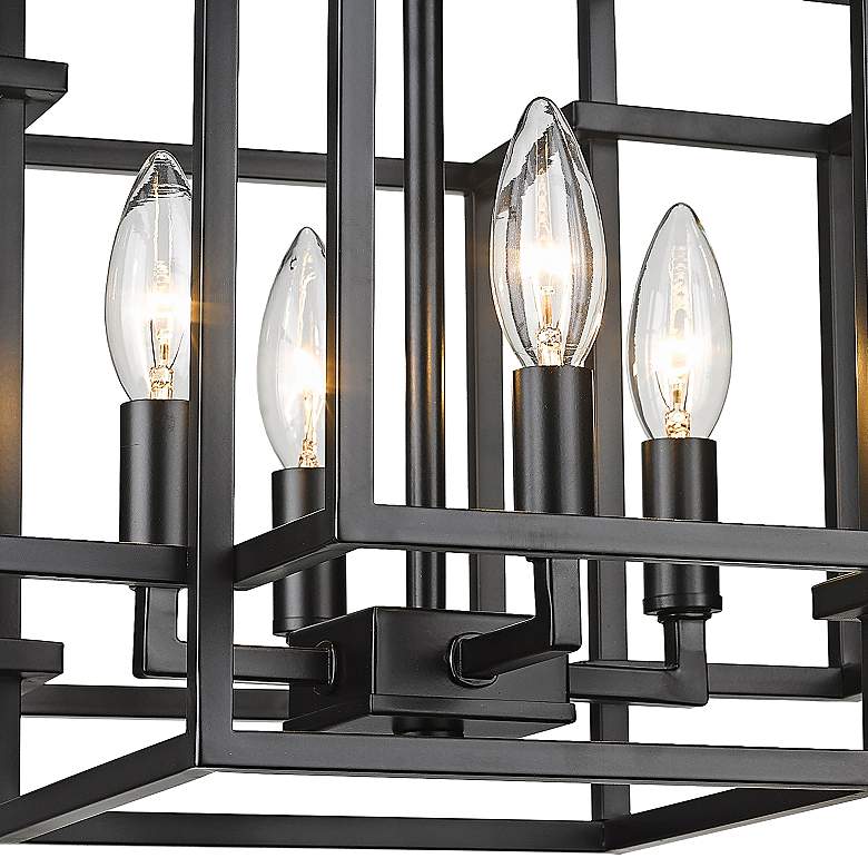 Image 4 Titania by Z-Lite Matte Black 4 Light Flush Mount more views
