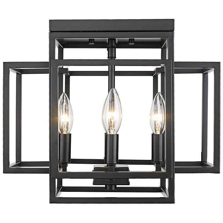 Image 7 Titania by Z-Lite Matte Black 4 Light Flush Mount more views