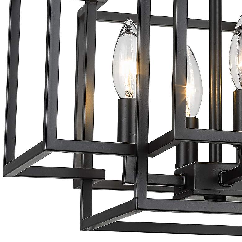 Image 4 Titania by Z-Lite Matte Black 4 Light Semi Flush Mount more views