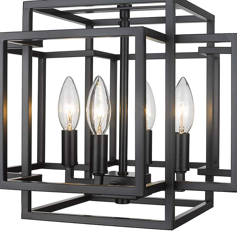 Image 5 Titania by Z-Lite Matte Black 4 Light Semi Flush Mount more views