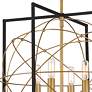 Titans Trace 19"W Sand Coal And Painted Honey Gold 4-Light Pendant
