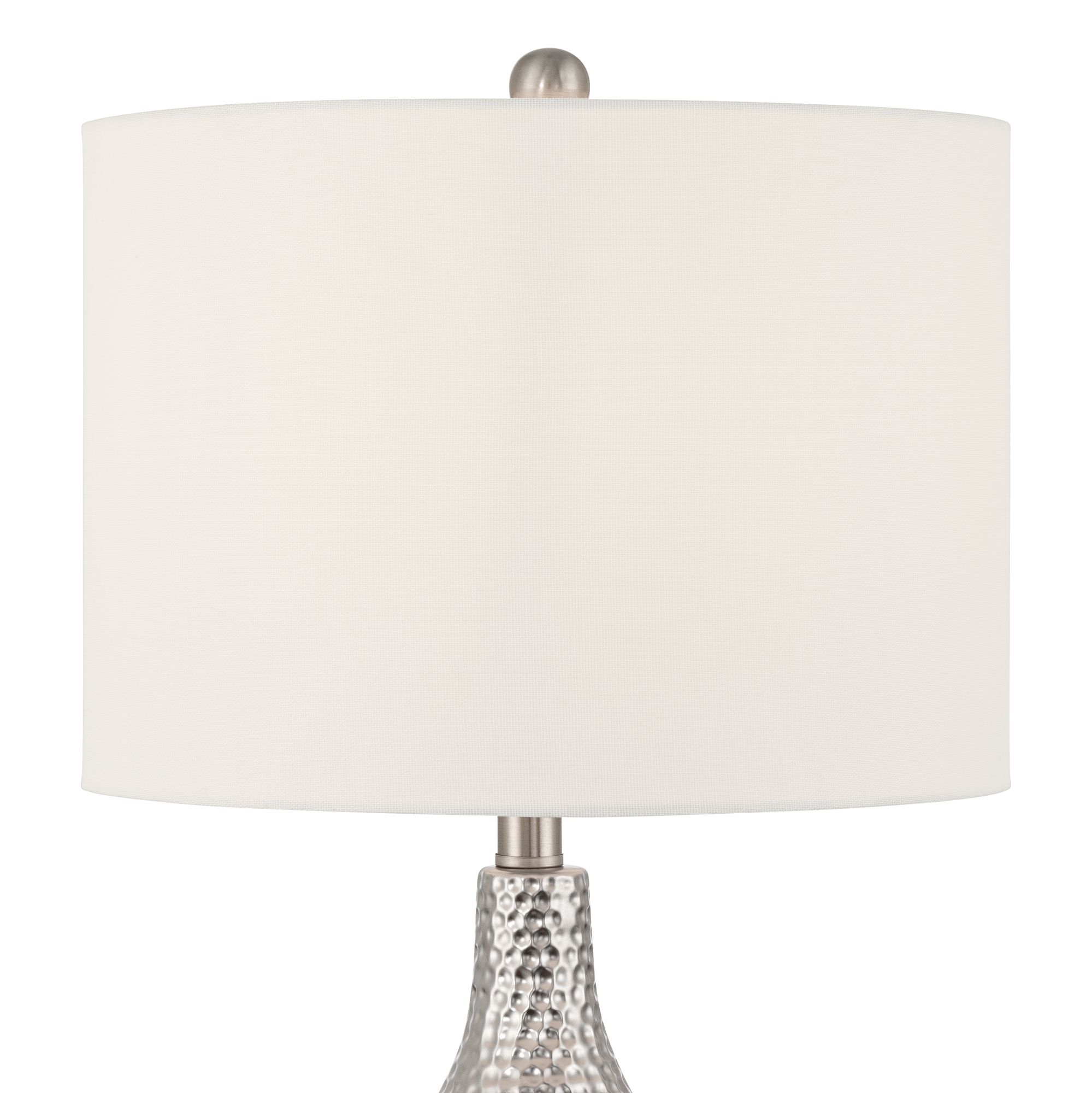 Image 3 Titus 24 1/2" High Hammered Silver Table Lamp Set of 2 more views