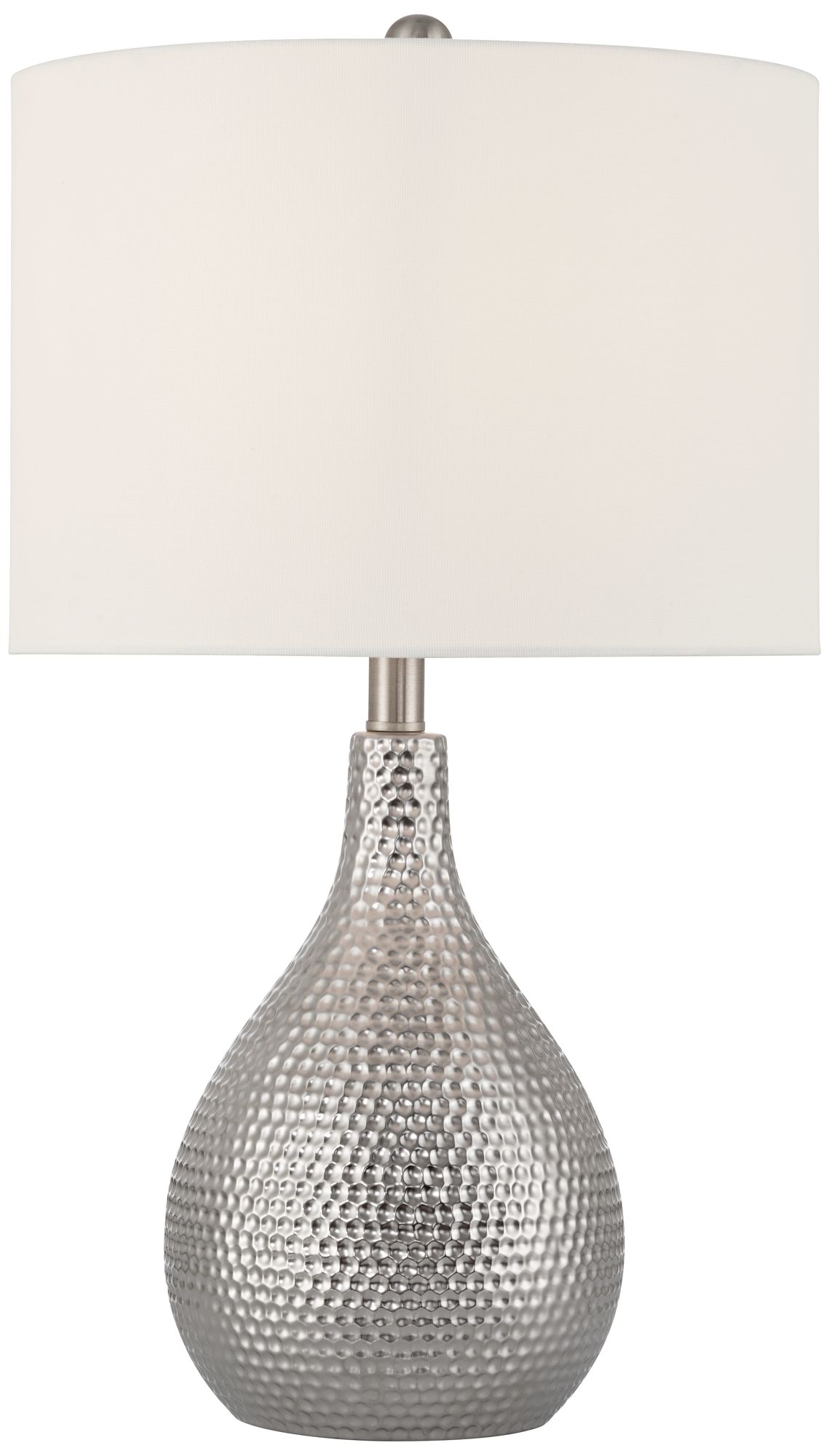 Titus 24 1/2" High Hammered Silver Table Lamp Set of 2