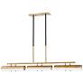 Titus 48 1/2" Wide Patina Brass 3-Light LED Linear Pendant