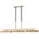 Titus 48 1/2" Wide Patina Brass 3-Light LED Linear Pendant