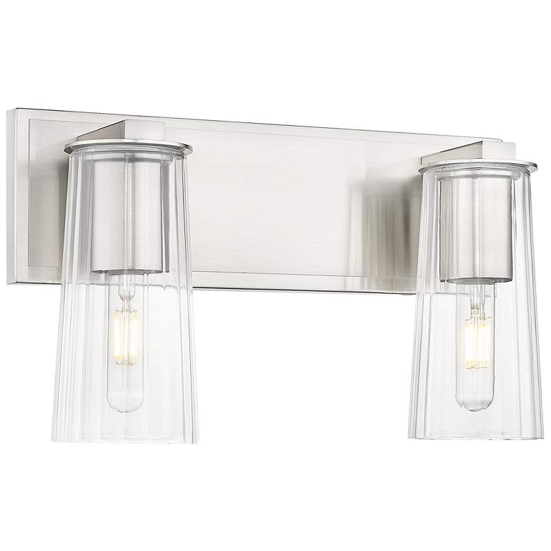 Image 1 Titus by Z-Lite Brushed Nickel 16 inch 2 Light Vanity