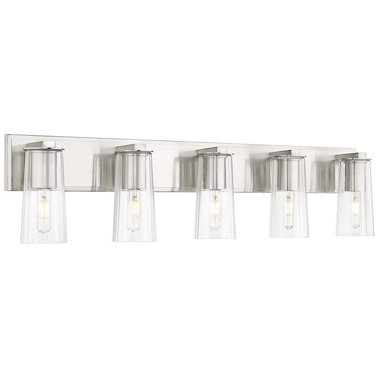 Image 1 Titus by Z-Lite Brushed Nickel 40 inch 5 Light Vanity