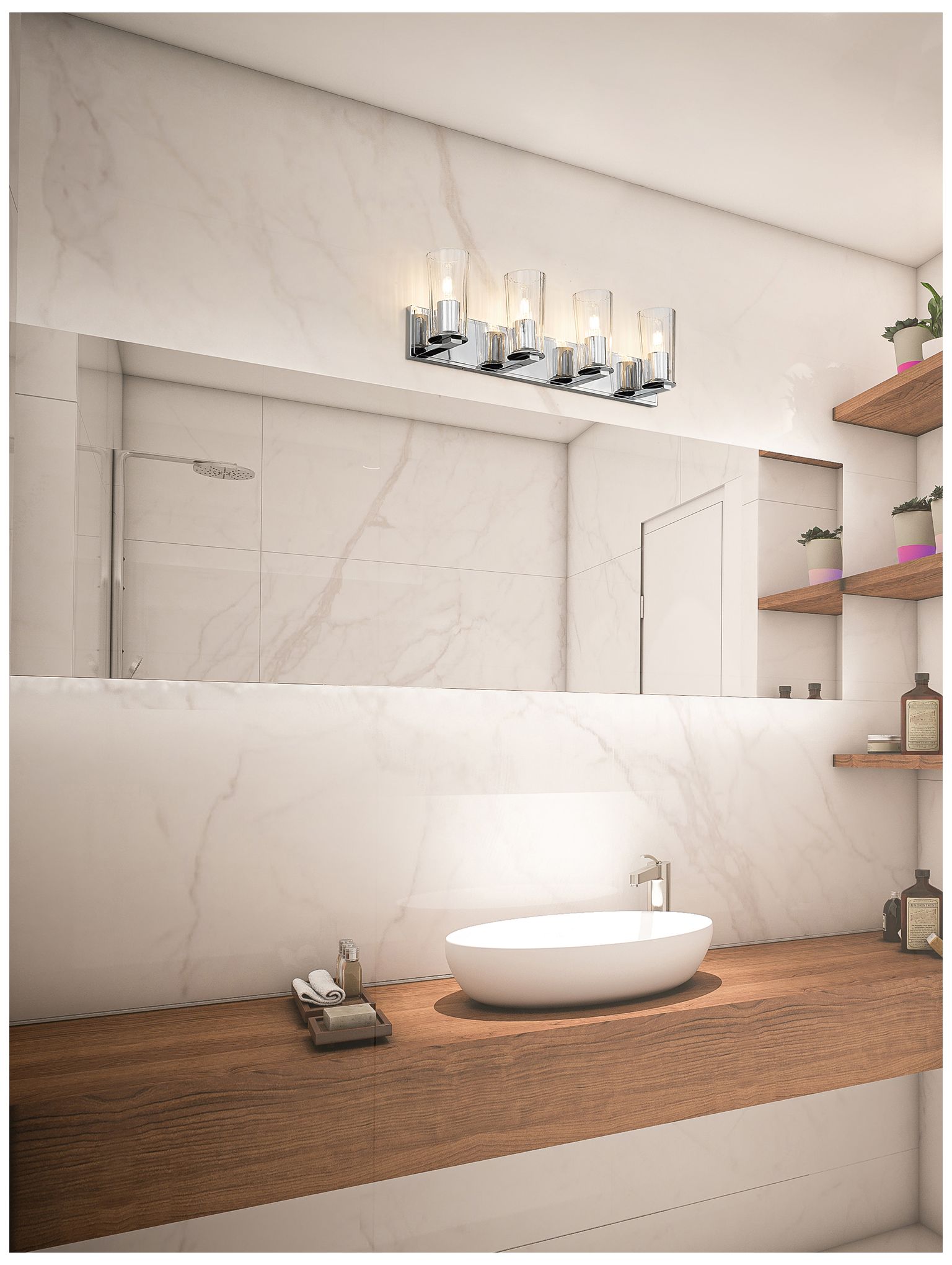 Image 3 Titus by Z-Lite Chrome 32 inch 4 Light Vanity more views