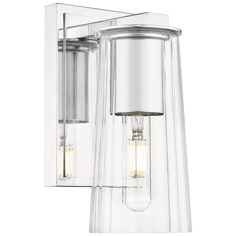 Image 1 Titus by Z-Lite Chrome 4.5 inch 1 Light Wall Sconce