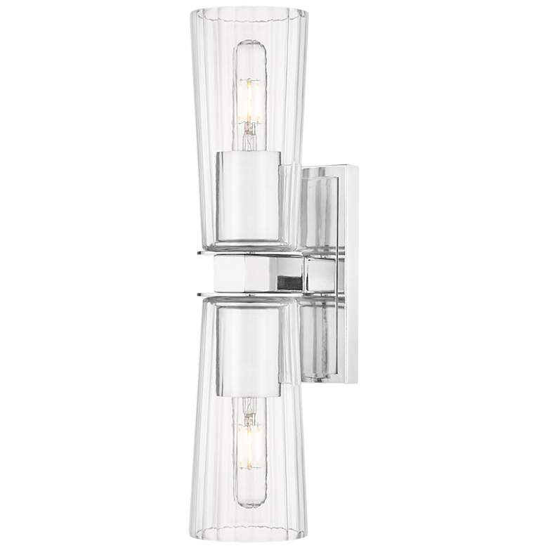 Image 2 Titus by Z-Lite Chrome 4.5 inch 2 Light Wall Sconce