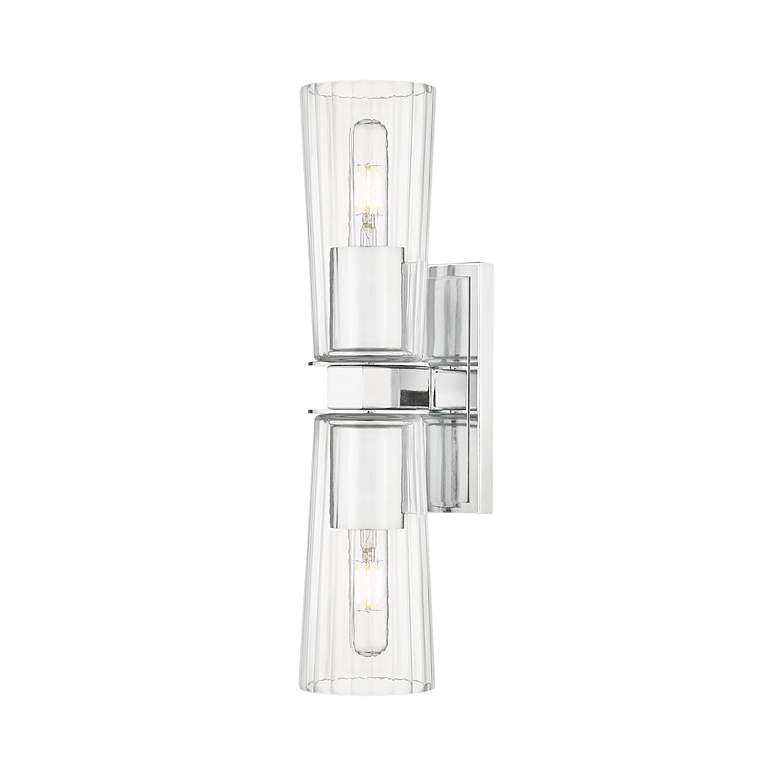 Image 3 Titus by Z-Lite Chrome 4.5 inch 2 Light Wall Sconce more views