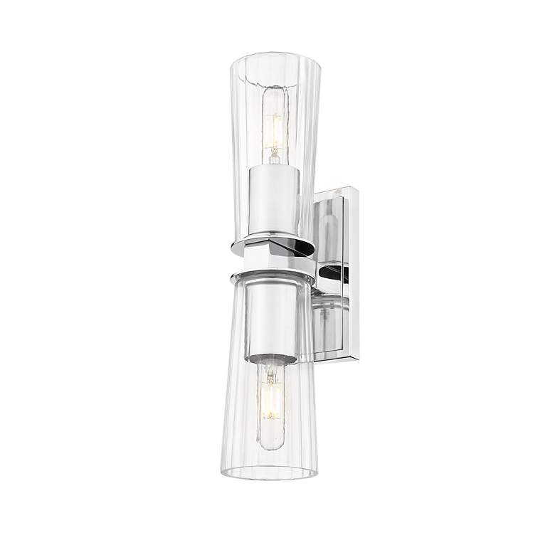 Image 6 Titus by Z-Lite Chrome 4.5 inch 2 Light Wall Sconce more views