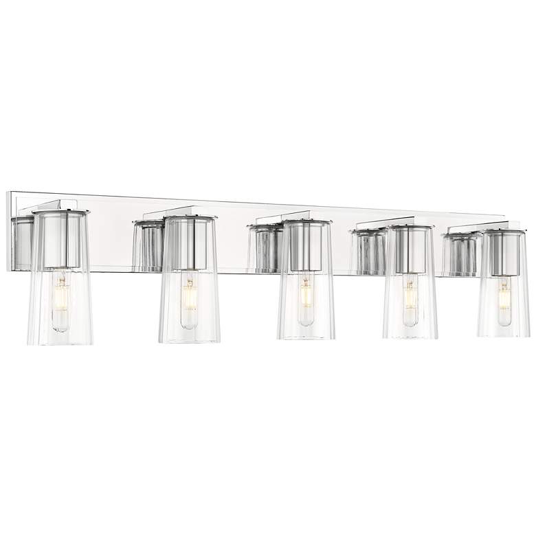 Image 1 Titus by Z-Lite Chrome 40 inch 5 Light Vanity